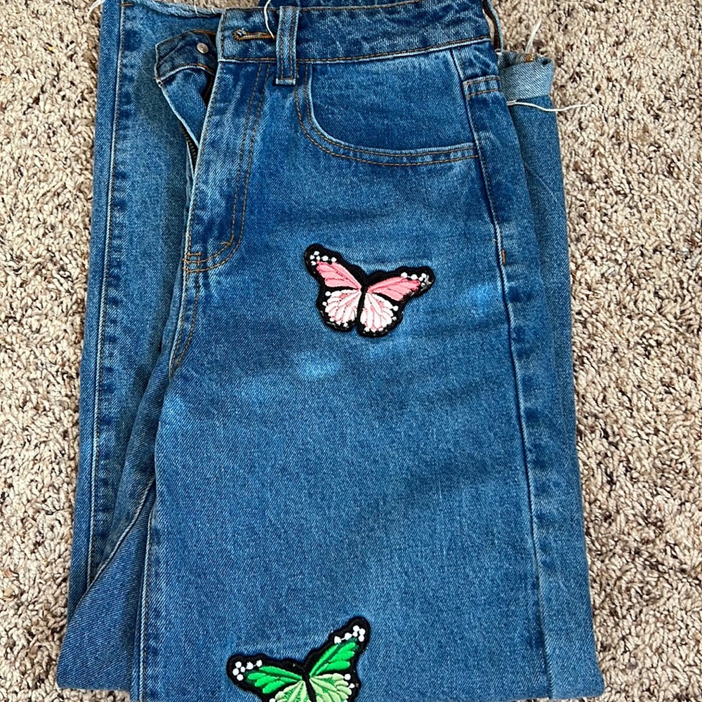 Rainbow Butterfly Jeans
